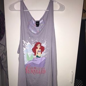 Little mermaid high low tank in light purple
